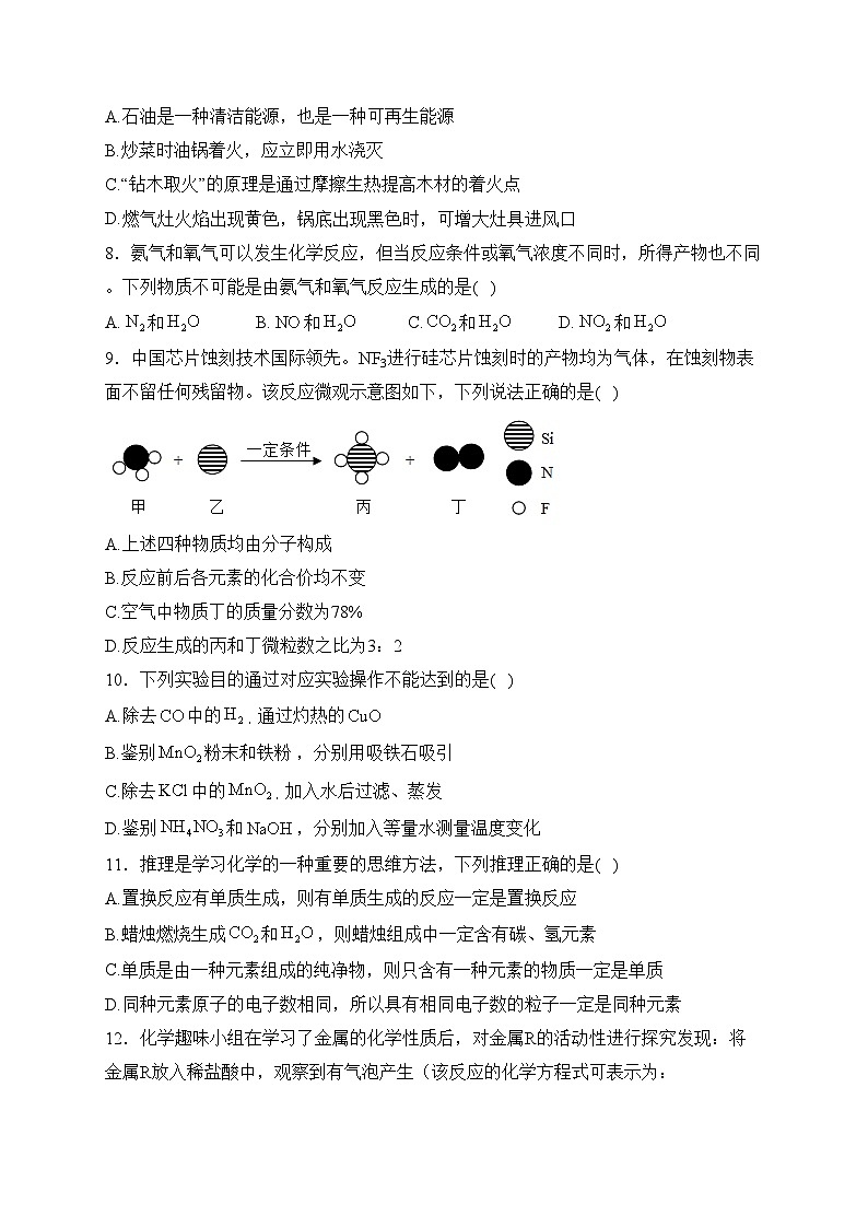 河南省商丘市柘城县2024届九年级上学期期末考试化学试卷(含答案)第2页