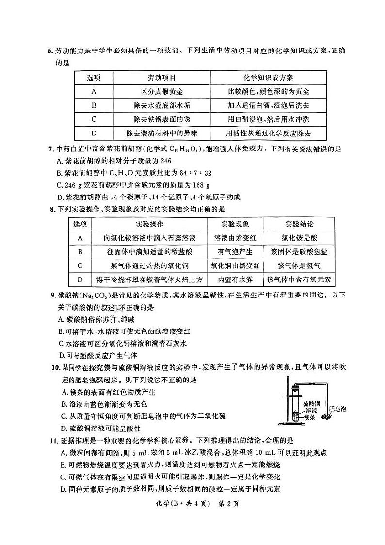 安徽省灵璧县部分学校2023-2024学年九年级下学期第一次月考化学试题第2页