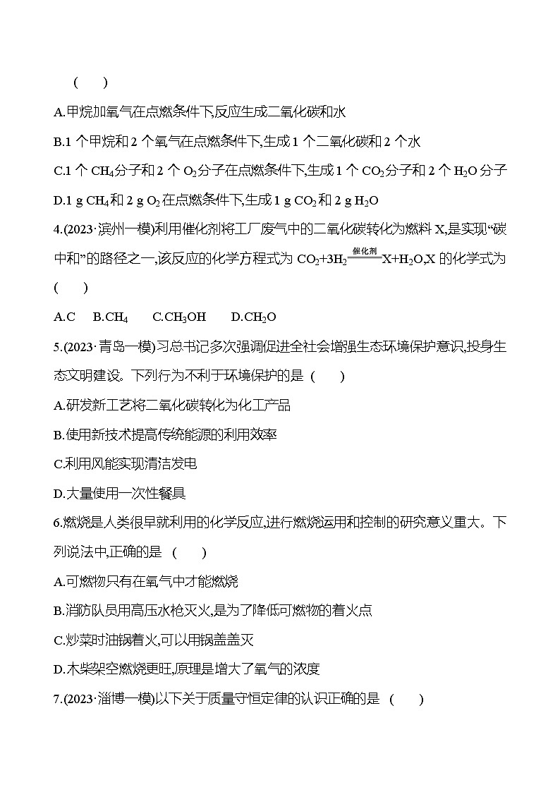 2023-2024 人教版化学 山东中考一轮复习 阶段素养评估(四) 试卷（学生版）第2页