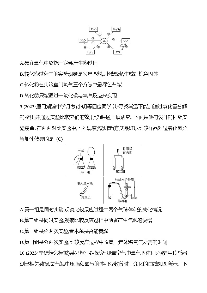 2023-2024 人教版化学 福建中考一轮复习 板块一　主题1　空气和氧气 专题练习（教师版）第3页