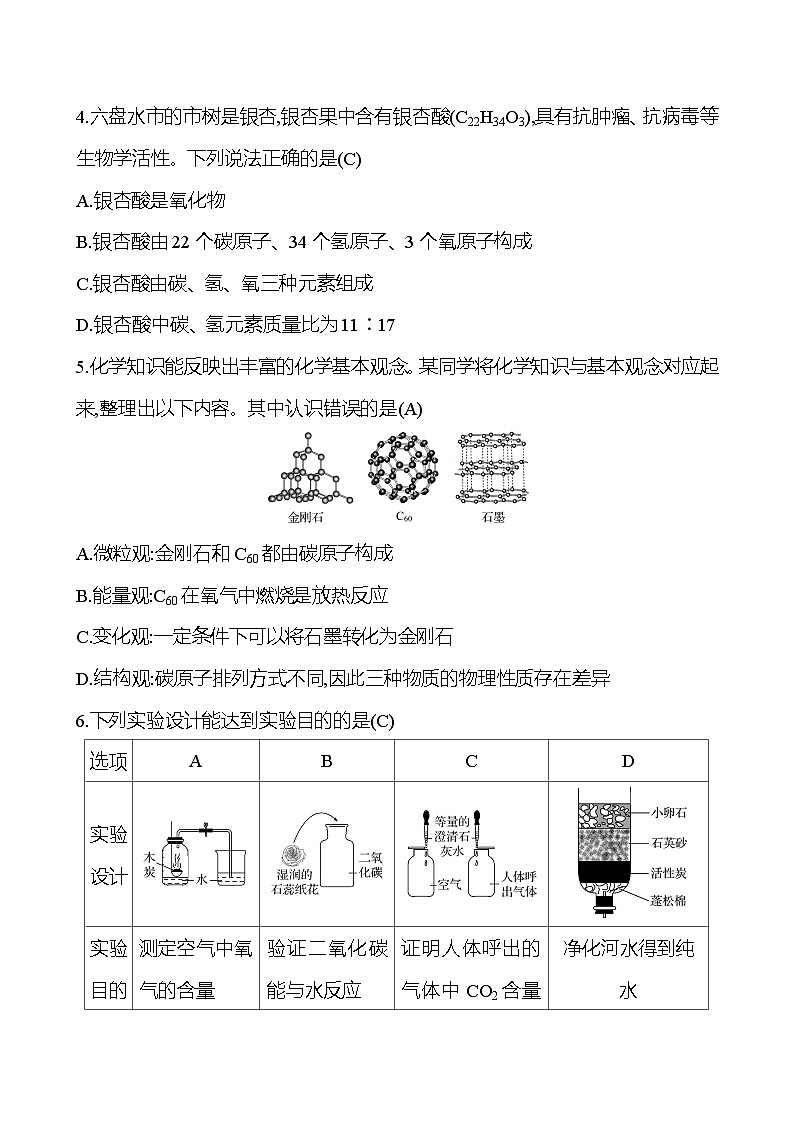 2023-2024 人教版化学 贵州中考一轮复习 贵州省2024年初中学业水平考试模拟冲刺卷(一) 提高练习 （教师版）第2页