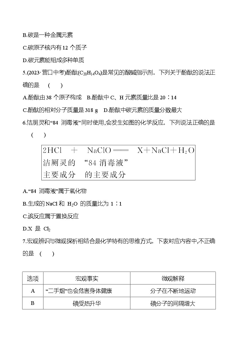2023-2024 鲁教版化学 中考一轮复习 2024年初中学业水平考试模拟冲刺卷（一） 提高练习 （学生版）第2页
