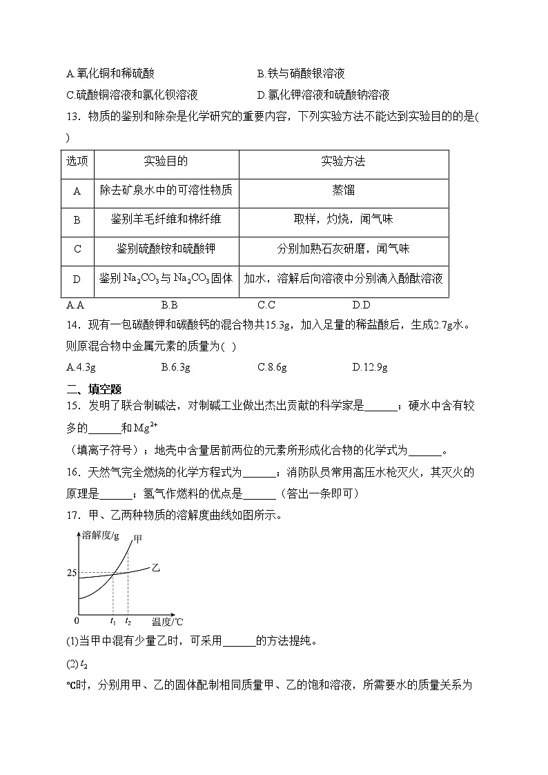 河南省洛阳市洛龙区2022-2023学年九年级下学期期中（一模）化学试卷(含答案)第3页
