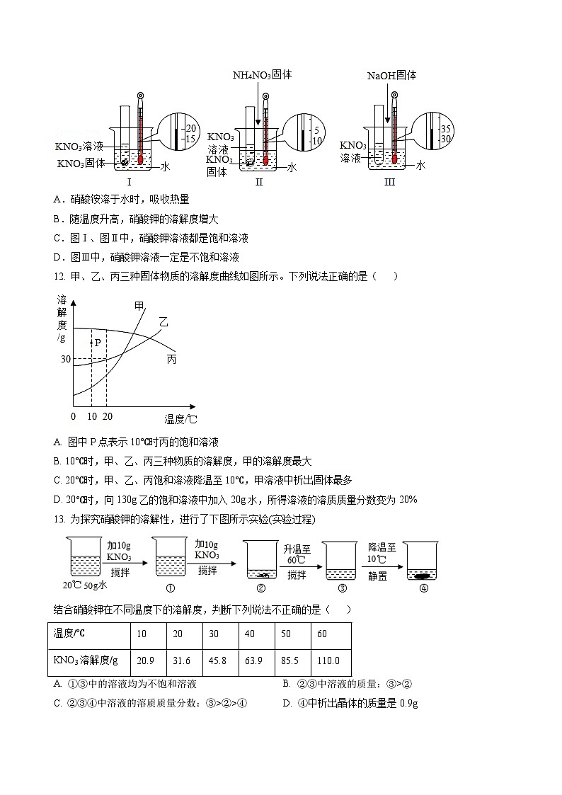 最新中考化学一轮复习举一反三系列  专题05 溶液及溶解度曲线（提分精练）03