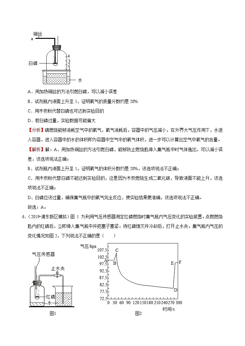 专题02 浩瀚的大气-2020-2021学年九年级化学上学期期末必刷专题复习和模拟试卷（沪教版上海）03
