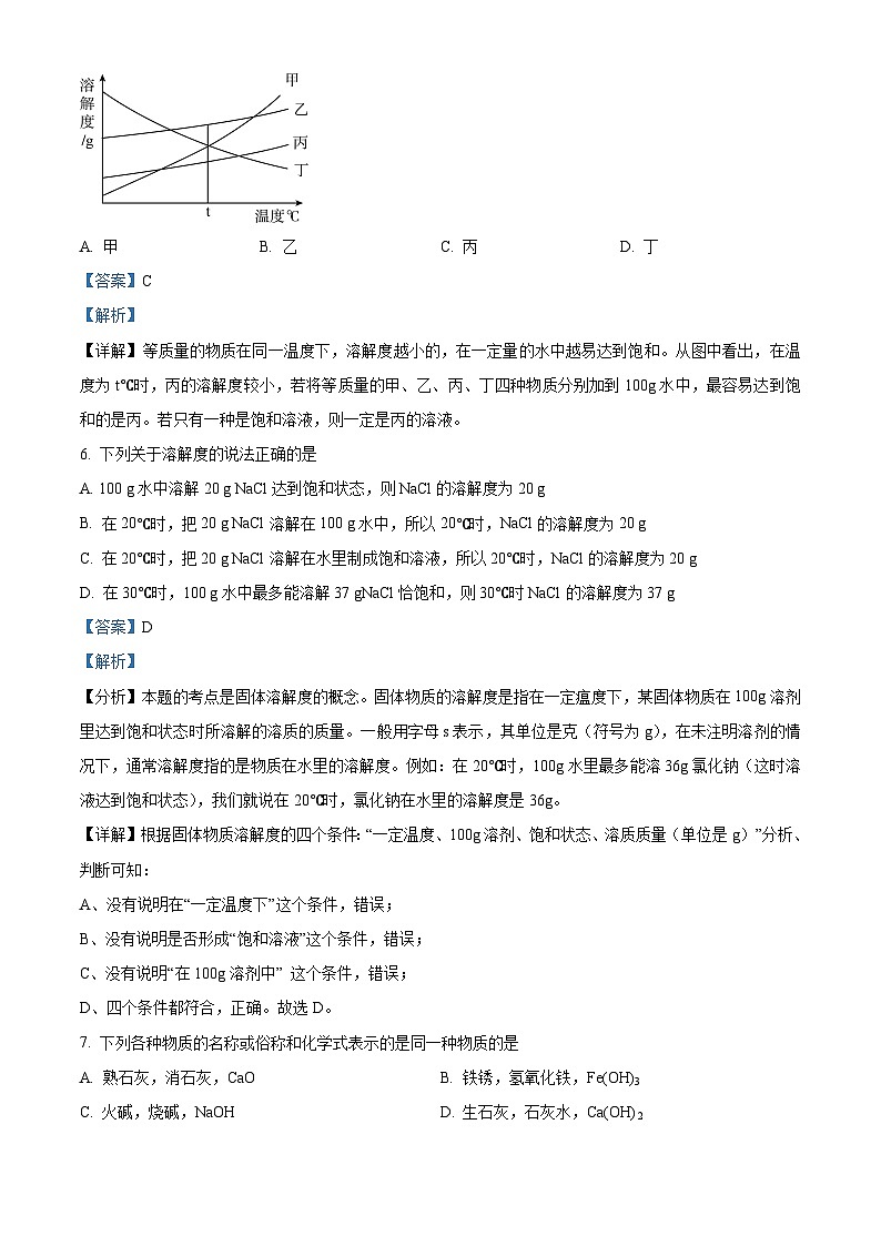 精品解析：广东省广州市江南外国语学校2023-2024学年九年级下学期3月化学问卷（解析版）第3页