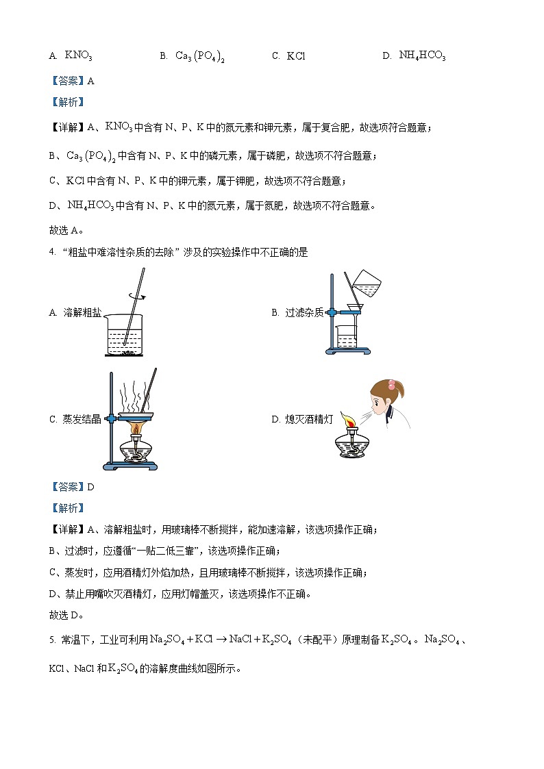 2024年广东省茂名市滨海新区中考一模化学试题（原卷版+解析版）02