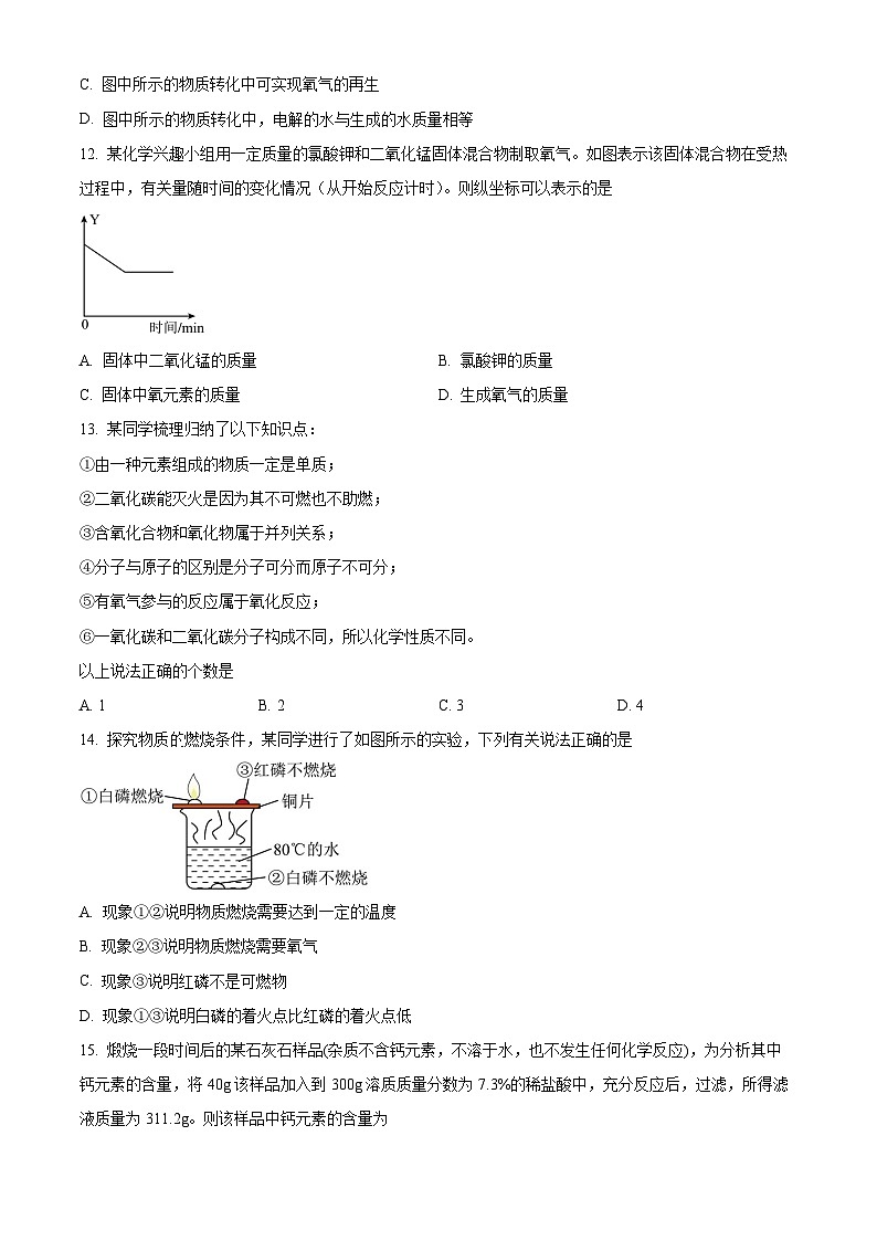 四川省江油市八校联考九年级2023-2024学年上学期12月月考化学试题03