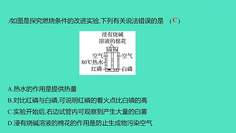 2023-2024学年九年级全一册化学人教版 实验活动3　燃烧的条件 课件第5页