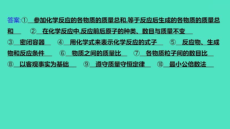 2023-2024学年九年级全一册化学人教版 第五单元　单元高效复习 课件第3页