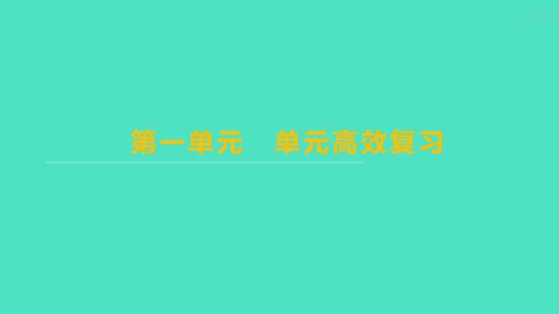 2023-2024学年九年级全一册化学人教版 第一单元　单元高效复习 课件第1页