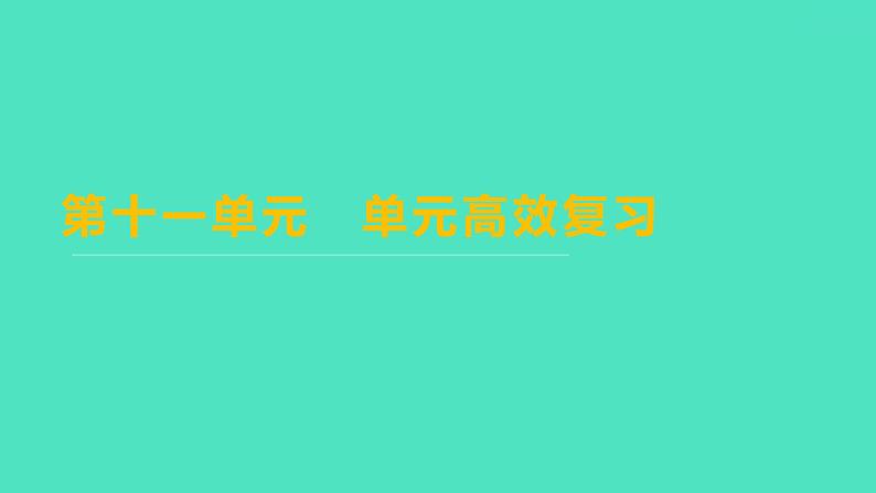 2023-2024学年九年级全一册化学人教版 第十一单元　单元高效复习 课件第1页