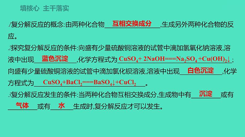 2023-2024学年九年级全一册化学人教版 第十一单元　课题1　第2课时　复分解反应 课件第2页