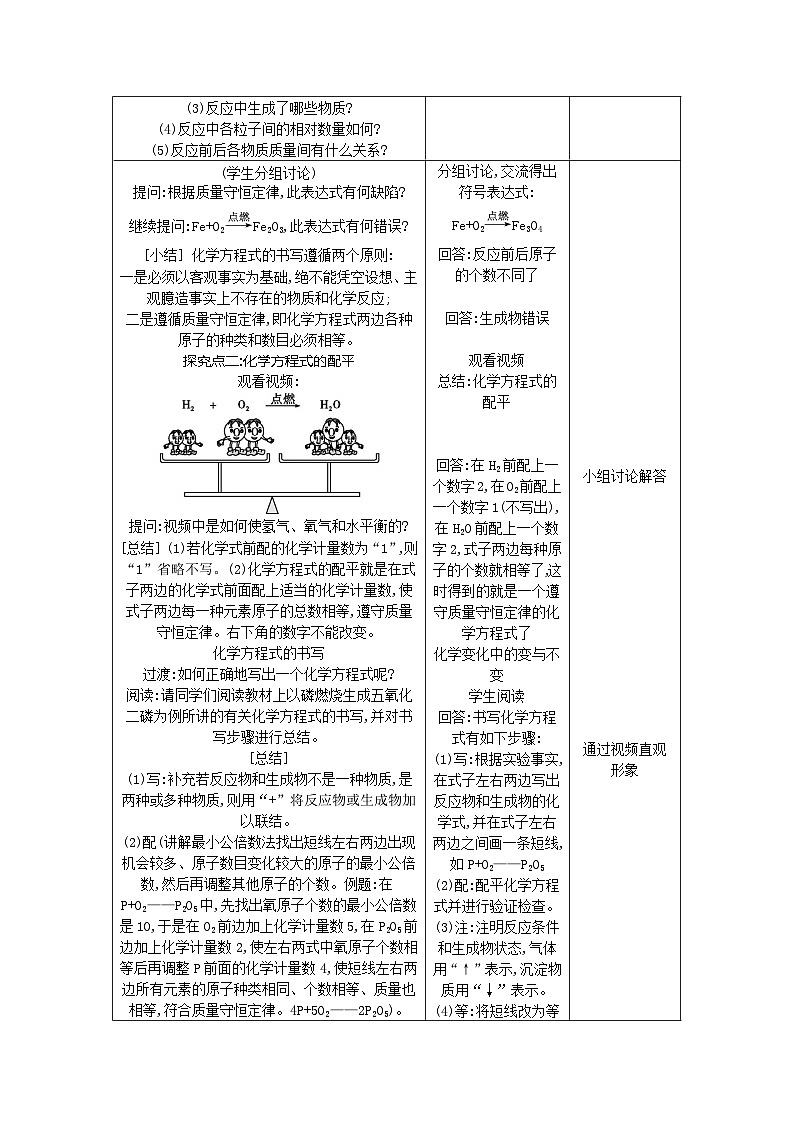 第五单元课题2　如何正确书写化学方程式教案第2页