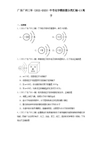 广东广州三年（2021-2023）中考化学模拟题分类汇编-13离子