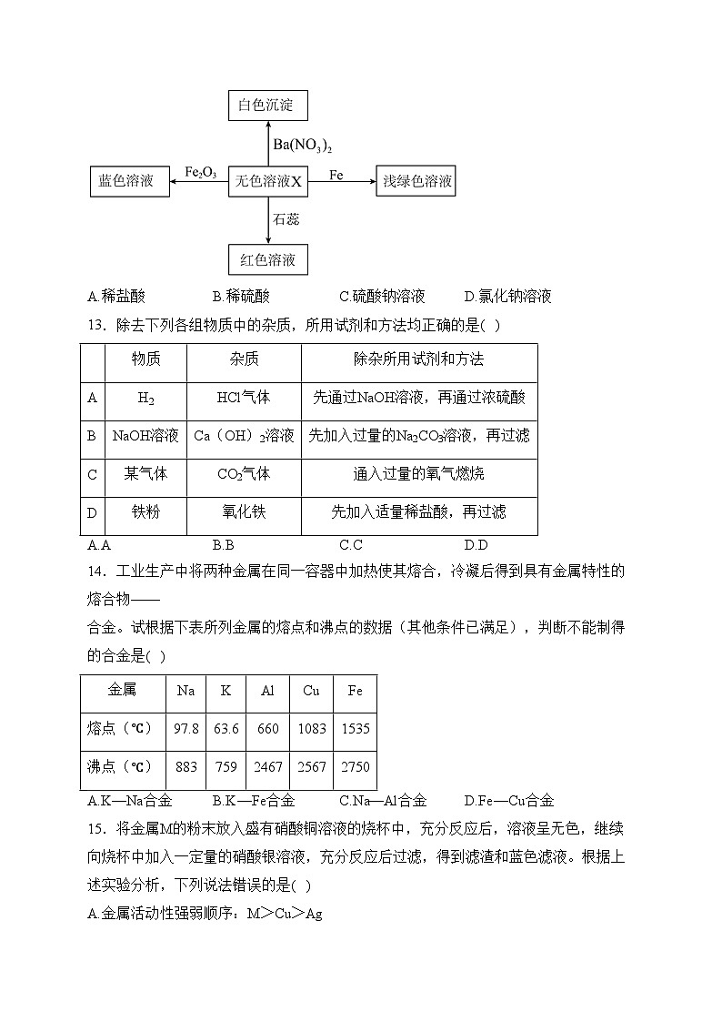 江西省宜春市宜丰县宜丰中学2022-2023学年九年级下学期3月月考化学试卷(含答案)第3页
