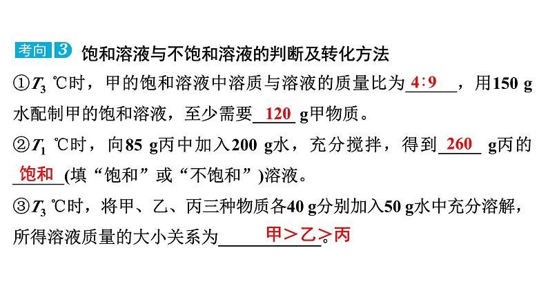 2024年广东省中考化学一轮知识点梳理复习专项训练3---溶解度及其曲线课件PPT第5页