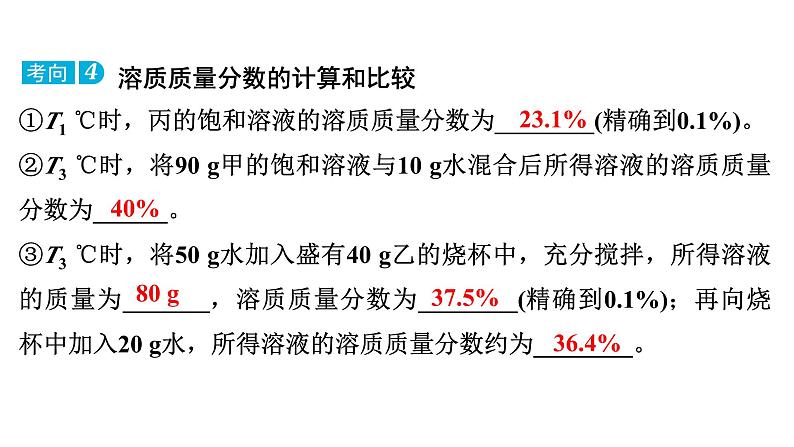 2024年广东省中考化学一轮知识点梳理复习专项训练3---溶解度及其曲线课件PPT第6页