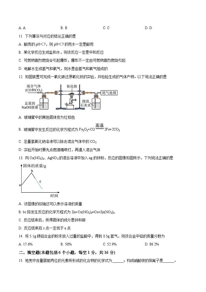 2024年河南省焦作市中考一模化学试题（原卷版）第3页
