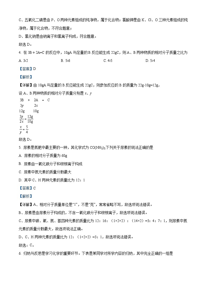 河南省南阳市淅川县第一教育集团联考2023-2024学年九年级下学期3月月考化学试题（解析版）第2页