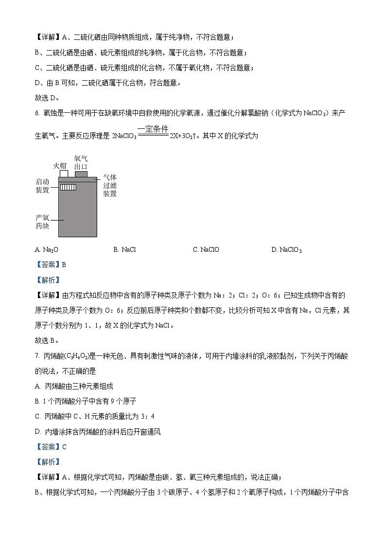 2024年山西省临汾市洪洞县九年级中考二模理综试题-初中化学（原卷版+解析版）03