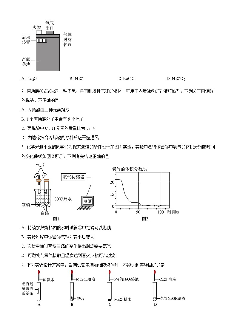 2024年山西省临汾市洪洞县九年级中考二模理综试题-初中化学（原卷版+解析版）02