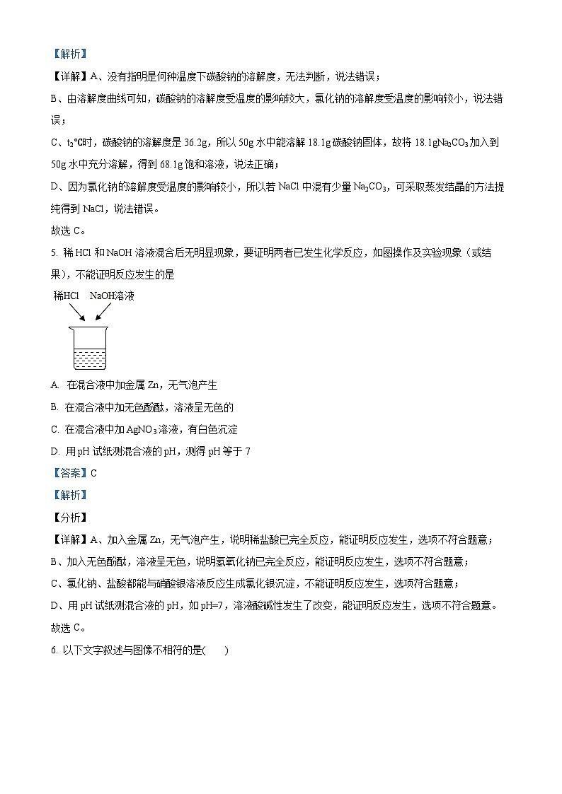 2024年甘肃省武威市凉州区武威第十一中学教研联片中考一模化学试题（原卷版+解析版）03