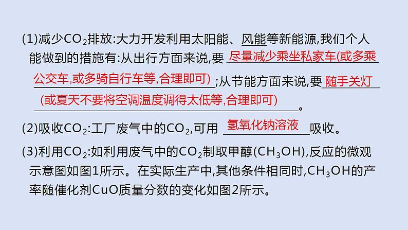 2024年中考化学二轮复习第二讲碳和碳的氧化物（2）：CO2的制取及其他  课件第6页