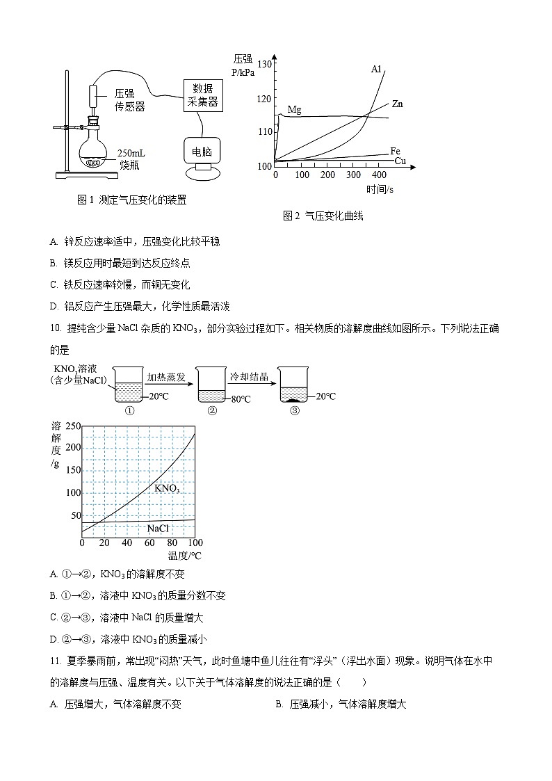 2024年广东省广州市九强校中考第一次综合联考化学试题（原卷版）第3页
