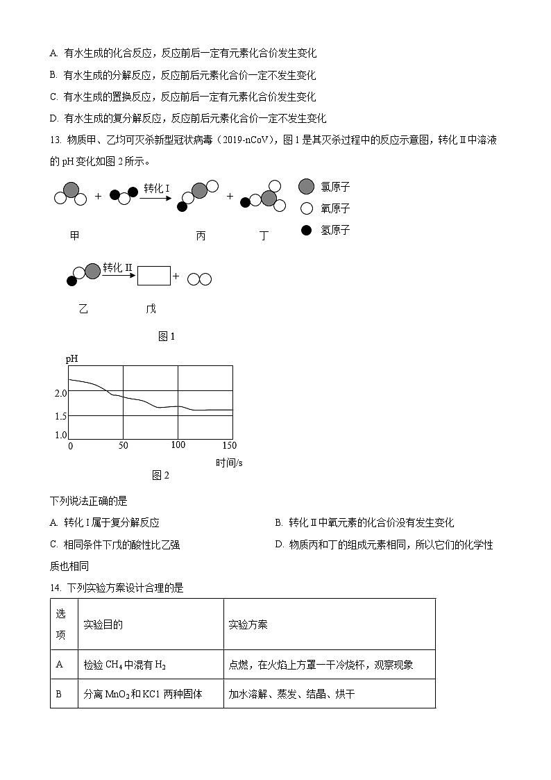 2024年江苏省南京市中考化学一模练习卷（原卷版+解析版）03