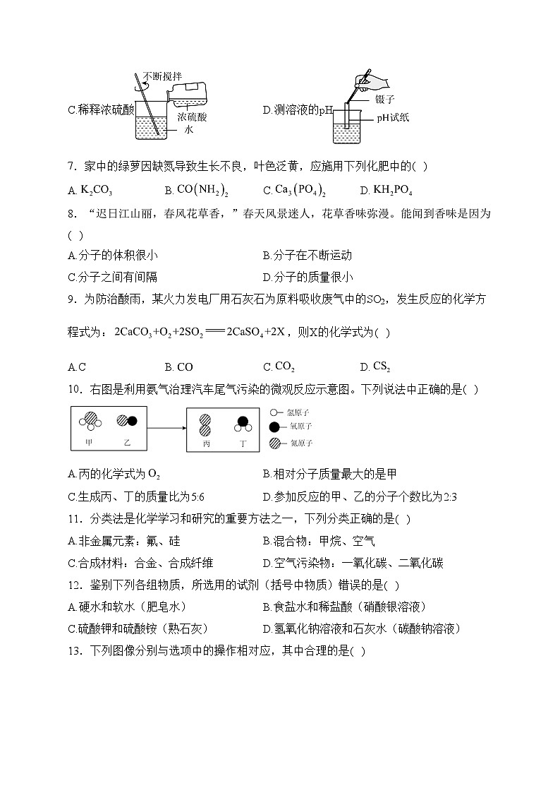 河南省开封市兰考县2023届九年级中考一模化学试卷(含答案)第2页
