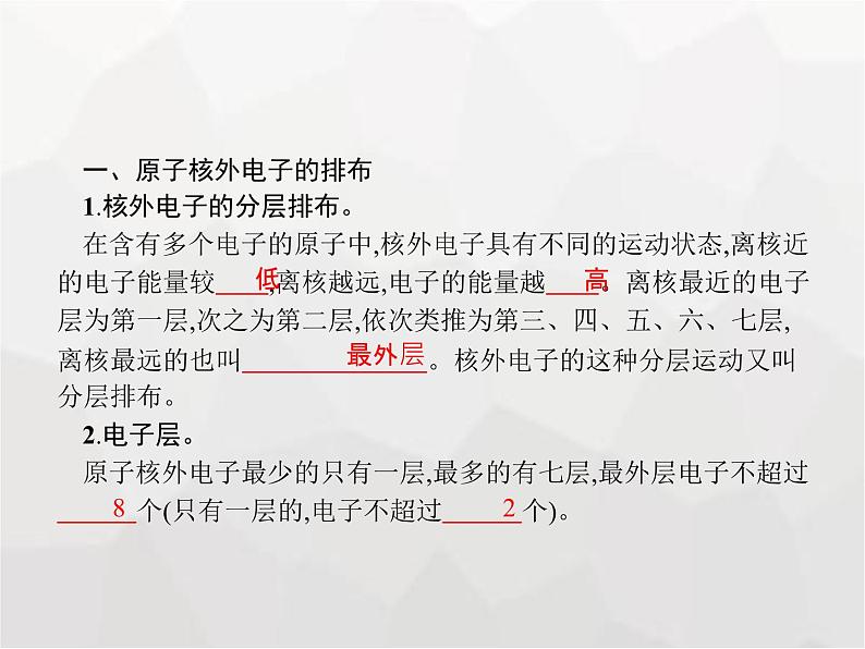 人教版九年级化学上册第3单元物质构成的奥秘课题2第2课时原子核外电子的排布与相对原子质量课件02