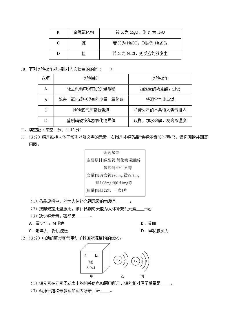 化学（吉林卷）（考试版A4）第3页