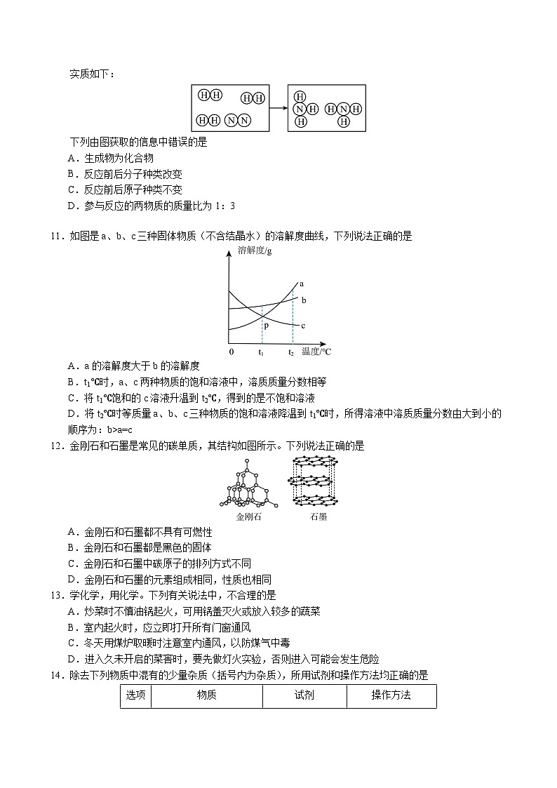 中考化学（广州卷）-2024年中考第一次模拟考试03