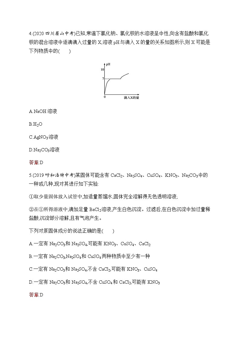人教版化学中考复习第11单元盐化肥练习含答案第2页