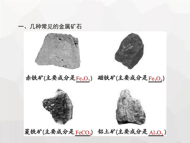 人教版九年级化学下册第8单元金属和金属材料课题3第1课时炼铁的原理课件03