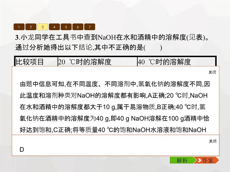 人教版九年级化学下册第9单元溶液单元整合课件05