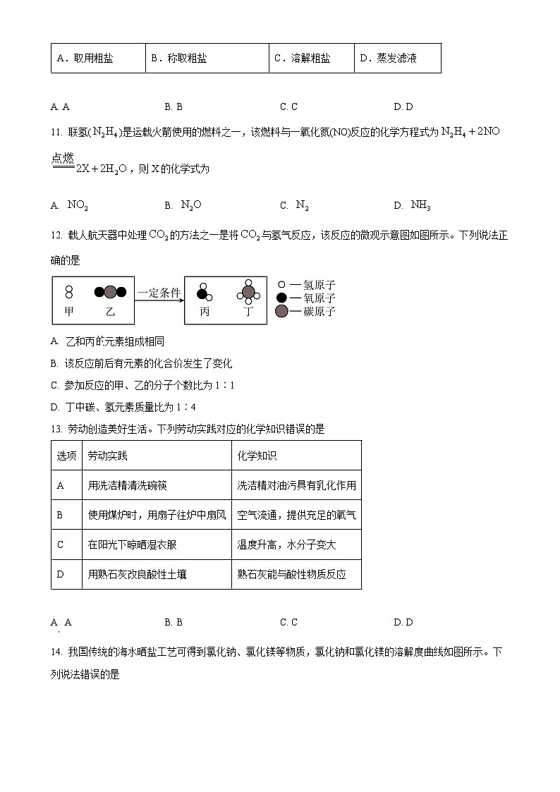 2024年广东省汕尾市中考一模化学试题（原卷版+解析版）03