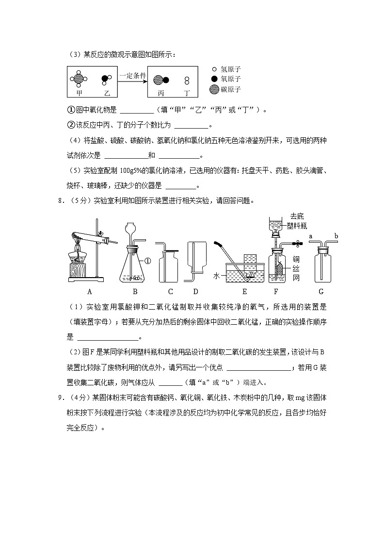 2024年内蒙古包头市中考化学模拟试卷第3页