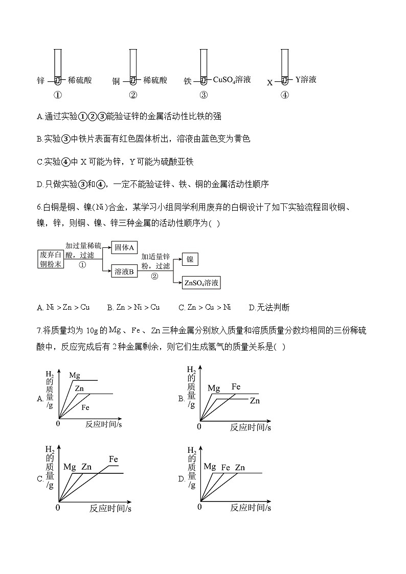 专题五 金属和金属材料——初中化学复习检测第2页