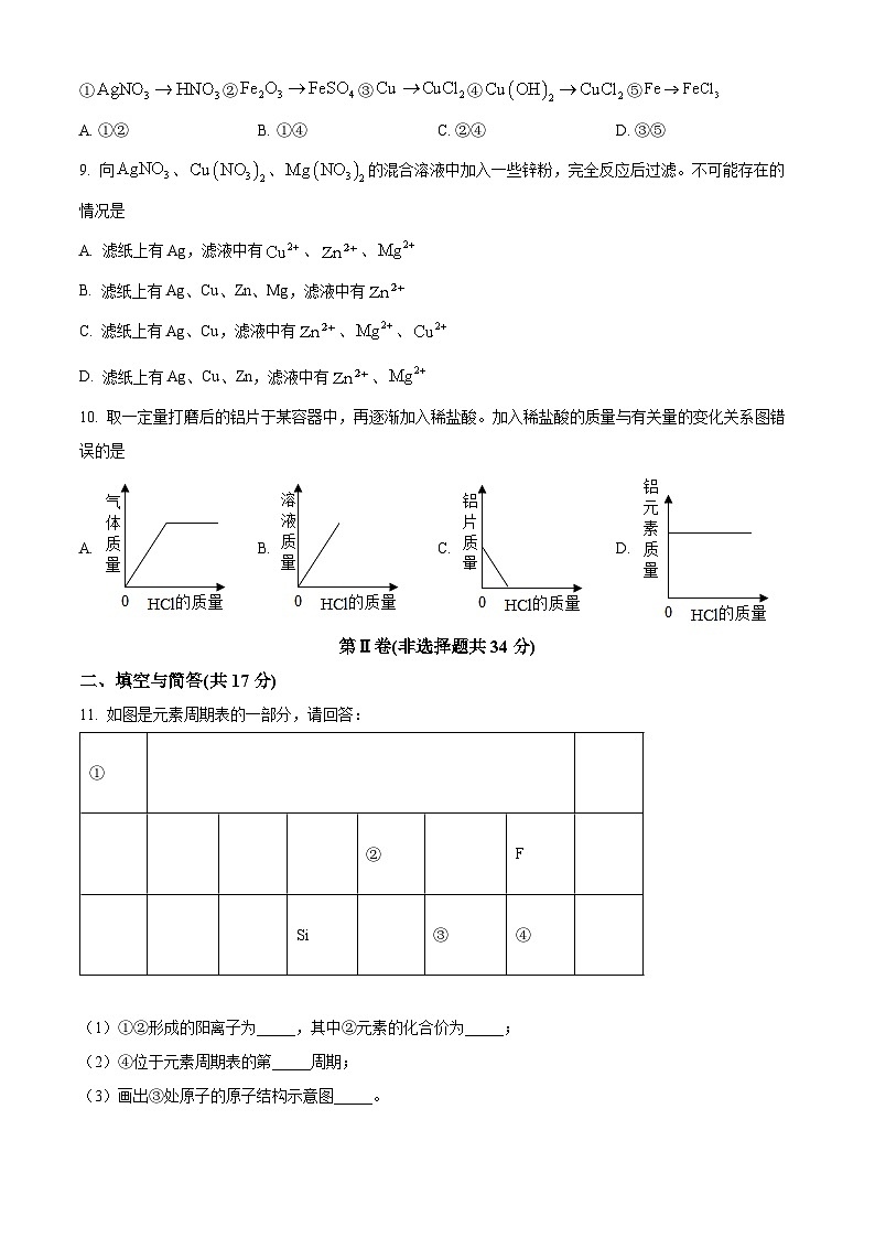 2024年山东省济宁市嘉祥县中考第一次模拟考试化学试题（原卷版+解析版）03