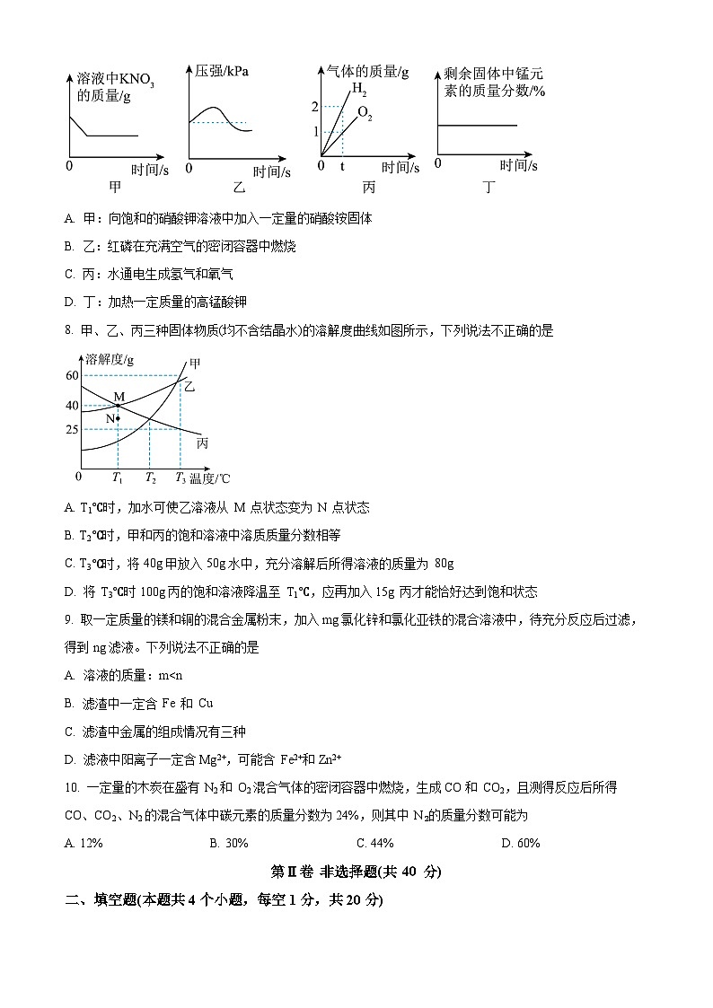 2024年四川省广元市青川县九年级二模化学试题（原卷版+解析版）03