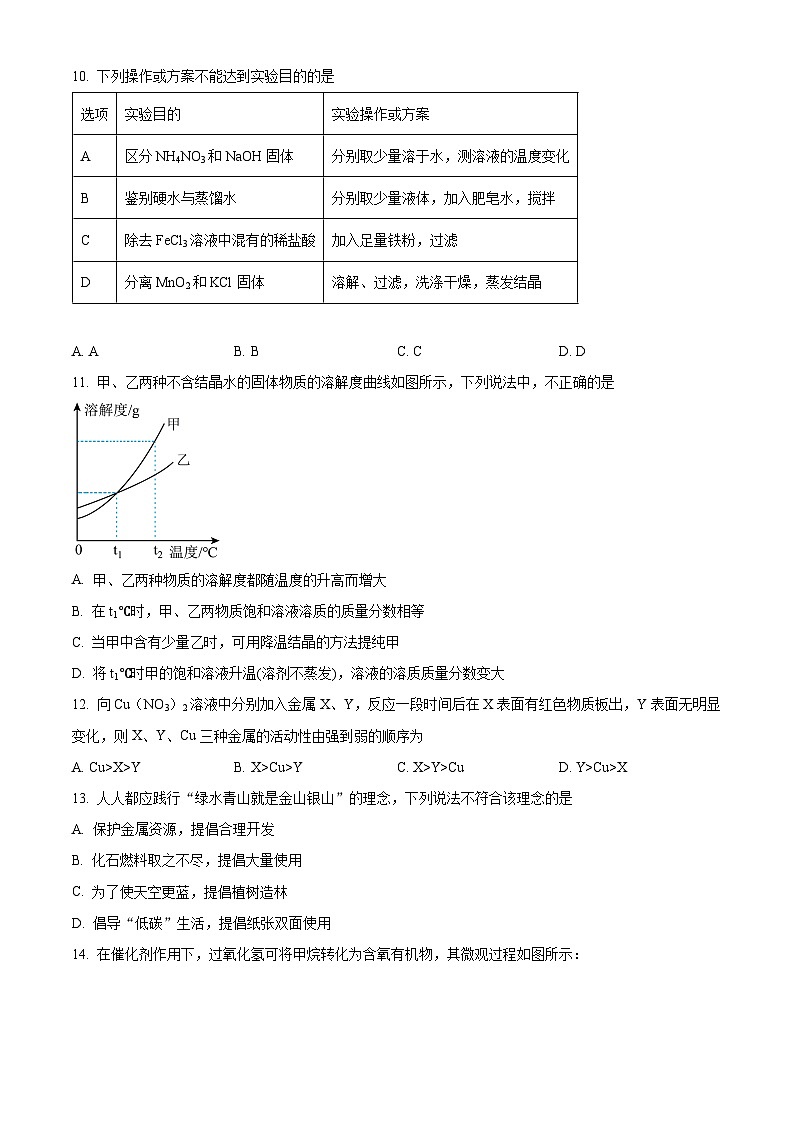 广东省茂名市信宜市2023-2024学年九年级下学期4月期中化学试题（原卷版）第3页