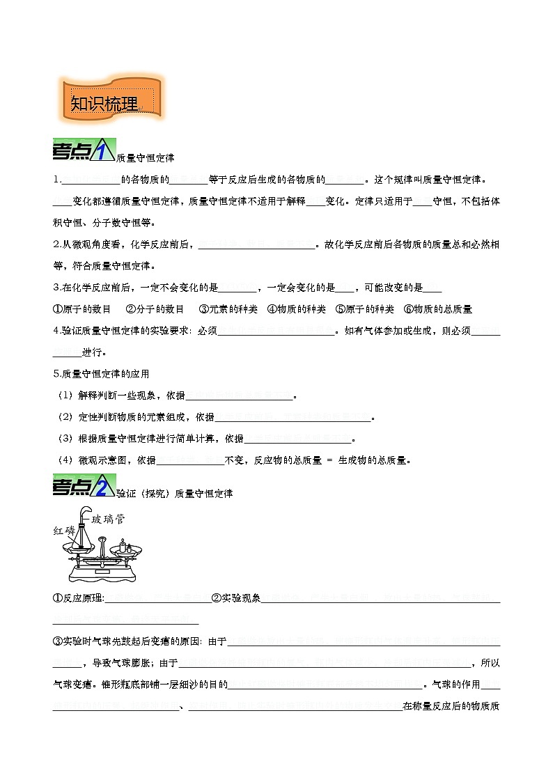 最新中考化学【热点·重点·难点】专练  重难点05 质量守恒定律 化学方程式 微观模型 （全国通用）02