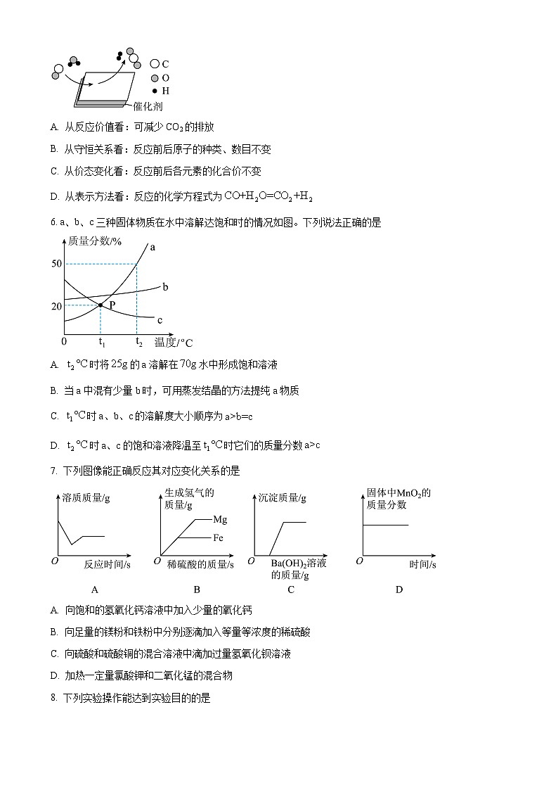 江苏省徐州市沛县第五中学2023-2024学年九年级下学期4月月考化学试题（原卷版+解析版）02