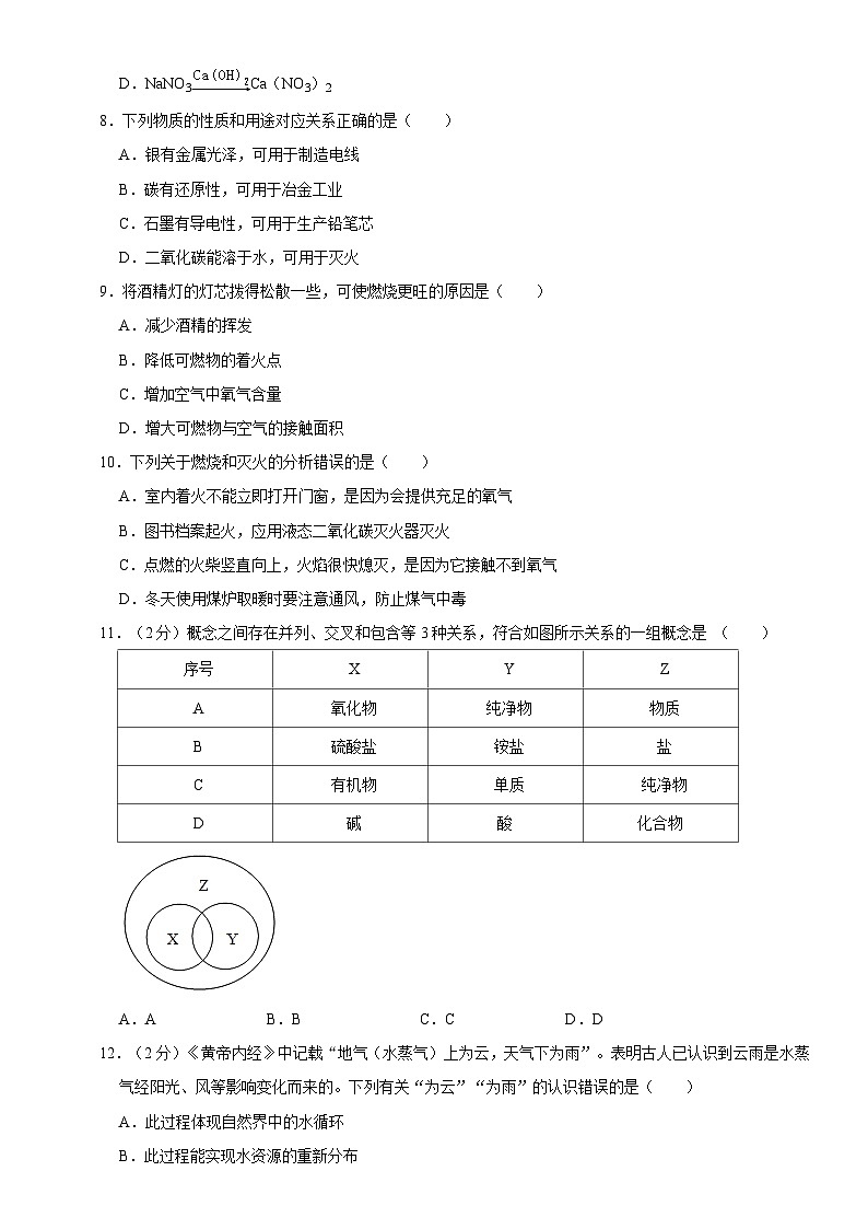 2024年江苏省无锡市锡山区中考模拟化学试题+第2页