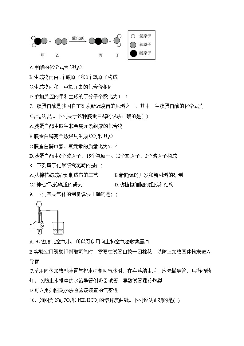 2024届中考化学起航模拟卷 【山西专用】(含答案)第2页