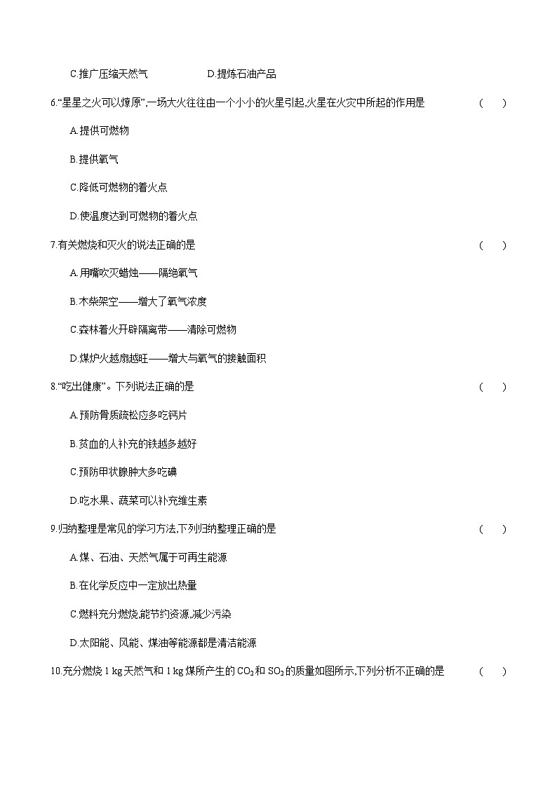 11 化学与可持续发展---2024年中考化学单元试卷第2页