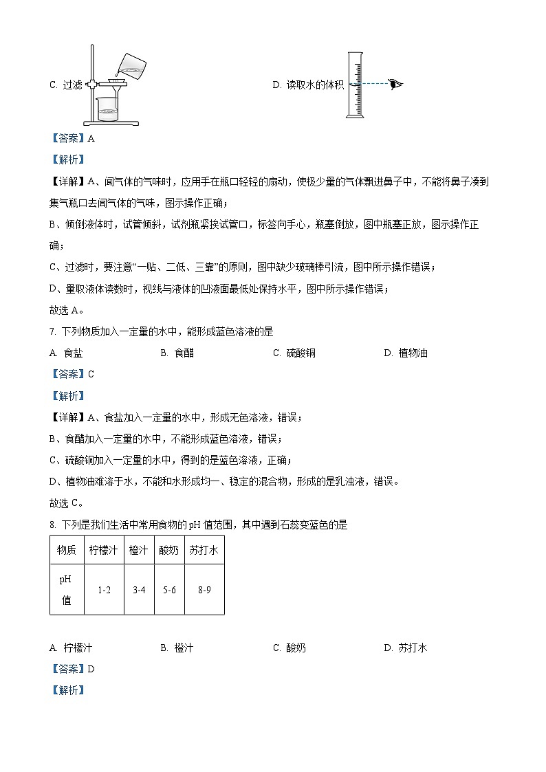 2024年广西柳州市初中学业水平考试模拟化学试卷 （原卷版+解析版）03