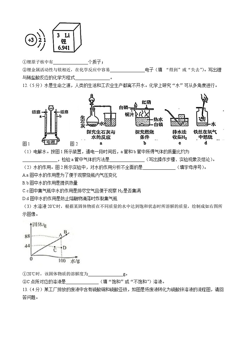 2024年山东省菏泽市郓城县中考一模化学试题03